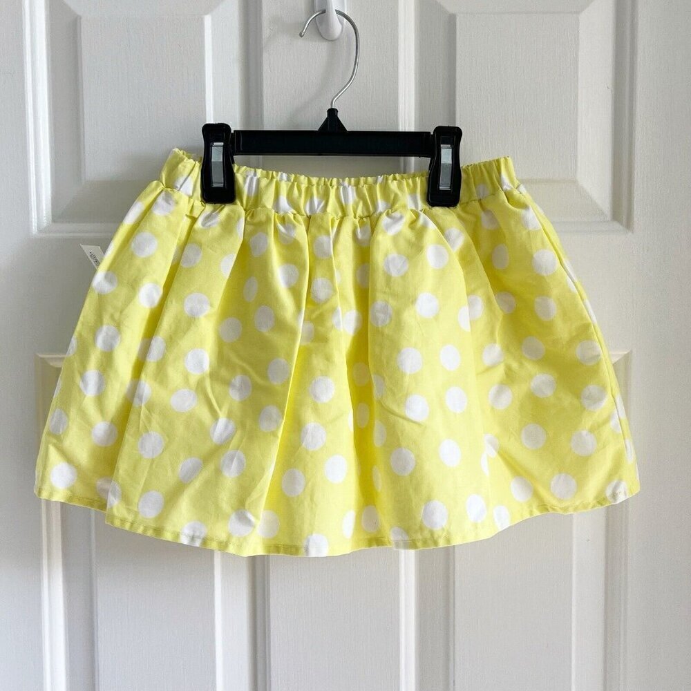 Isaac Mizrahi yellow polka Dot girls Skirt Sz 5/6 New